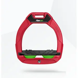 Étriers de sécurité d’équitation Incliné Grip Rouge/Noir/Vert enfant Flex-On Safe-On image-0