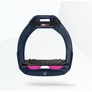 Étriers de sécurité d’équitation Incliné Grip Marine/Noir/Rose enfant Flex-On Safe-On