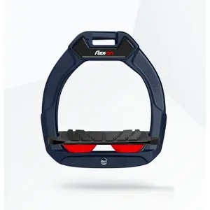 Πεταλιές ασφαλείας ιππασίας Κεκλιμένες Grip Θαλάσσης/Μαύρο/Κόκκινο παιδικό Flex-On Safe-On image-0