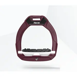 Étriers de sécurité d’équitation Incliné Grip Bordeaux/Blanc/Blanc enfant Flex-On Safe-On image-0