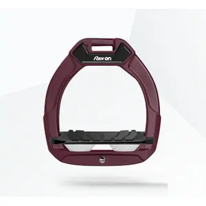 Πετάλια ασφαλείας ιππασίας Σε κλίση Grip Bordeaux/Μαύρο/Άσπρο παιδιών Flex-On Safe-On image-0