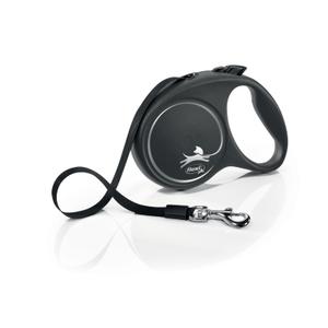 464456agt-webbing-dog-leash-flexi-silver-l