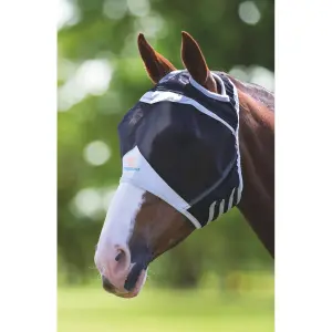 Fliegenmaske für Pferde aus feinem Netz mit Ohrlöchern FlyGuard Pro image-0