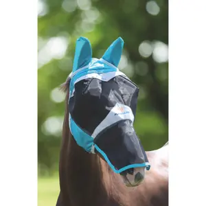 Fine mesh fly mask for horses with ears and nose FlyGuard Pro image-0