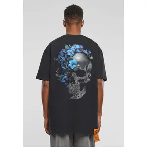Oversized T-shirt Forgotten Faces Flowered Skull image-2