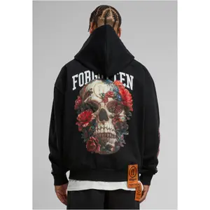 Oversized hooded sweatshirt Forgotten Faces Overgrown Skull image-2