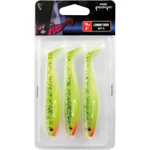 Weicher Köder Fox Rage Pro Shad 4" UV Lemontiger x 3pcs image-0