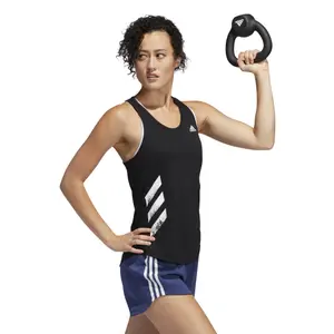 Camiseta de tirantes para mujer adidas Own the Run 3-Stripes PB image-3