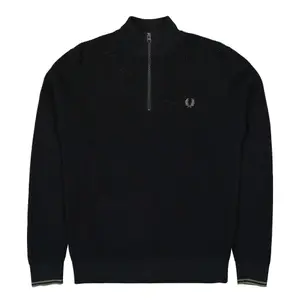 Pull 1/2 zip Fred Perry Waffle Stitch