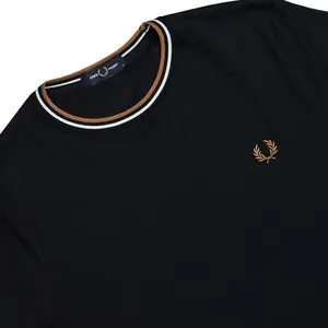 T-Shirt mit doppeltem kontrastierendem Besatz Fred Perry image-5