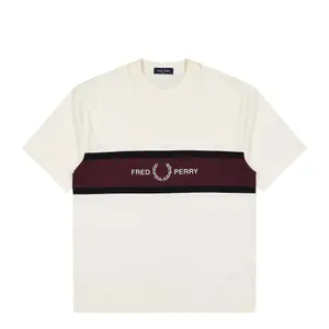 T-shirt κεντητό πάνελ Fred Perry image-0