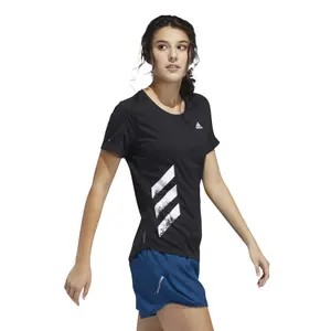 Camiseta de mujer adidas Run It 3-Stripes Fast image-3