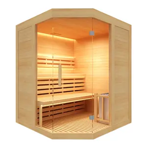 Traditional Sense 3-Person Corner Sauna France Sauna
