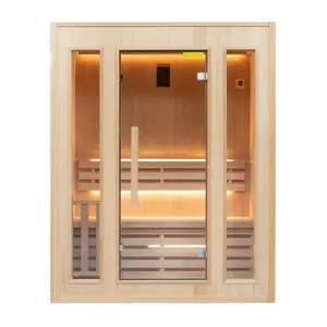 Traditional 3-Person Steam Sauna France Sauna Zen