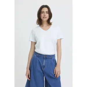 Women's V-neck T-shirt fransa Zashoulder 1 image-1