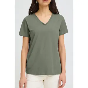 Women's V-neck T-shirt fransa Zashoulder 1 image-2