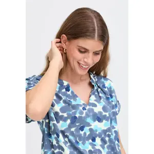 Γυναικείο T-shirt με V λαιμόκοψη στους ώμους fransa image-5