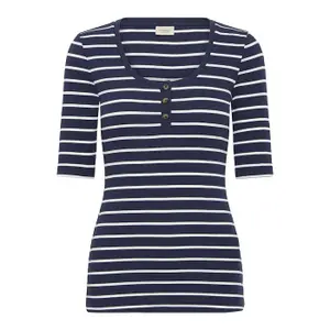 Women's T-shirt fransa Hizamond Stripe 32 image-0