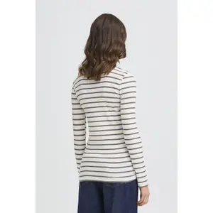 T-shirt de manga comprida feminina fransa Hizamond Stripe 33 image-4