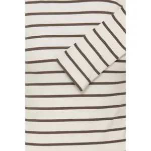 T-shirt de manga comprida feminina fransa Hizamond Stripe 33 image-2