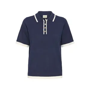 Polo-Shirt Damen fransa Contrast image-0