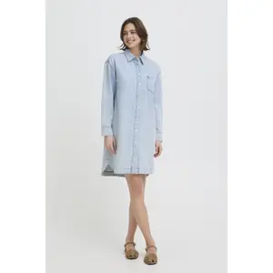 Women's long sleeve denim dress fransa Lise 1 image-3