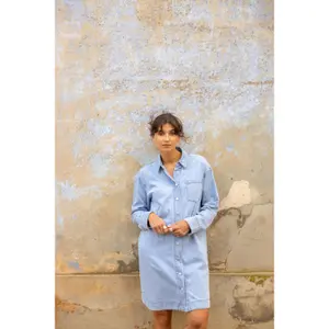 Women's long sleeve denim dress fransa Lise 1 image-1