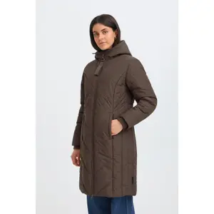 Women's long hooded down jacket fransa Maise 4 image-3