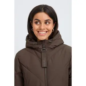 Women's long hooded down jacket fransa Maise 4 image-6