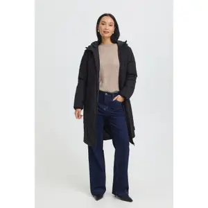 Women's long hooded down jacket fransa Maise 4 image-3