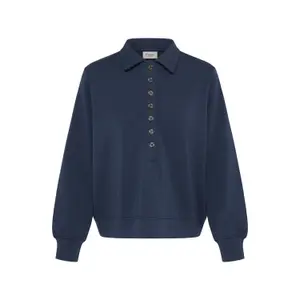 Women's long-sleeved polo shirt fransa Fraurora image-0