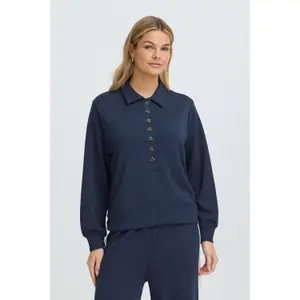 Women's long-sleeved polo shirt fransa Fraurora image-1