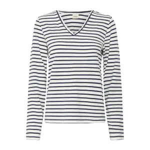 Women's long sleeve V-neck T-shirt fransa Frclea image-0