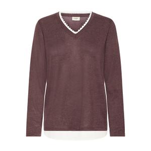 Pull col v femme fransa River 1