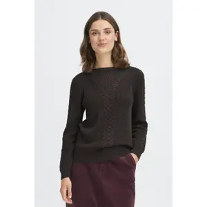 Pullover mit Rundhalsausschnitt Damen fransa Lonnie 1 image-2