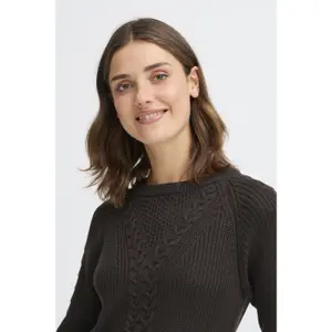 Pullover mit Rundhalsausschnitt Damen fransa Lonnie 1 image-6