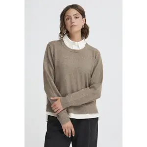 Jumper med rund halsringning för kvinnor fransa Risal 1 image-1