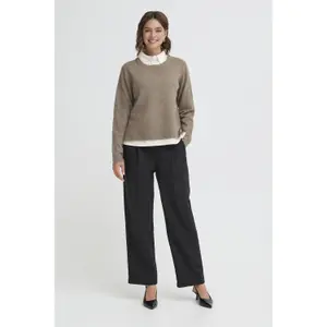 Jumper med rund halsringning för kvinnor fransa Risal 1 image-2