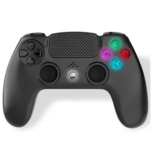 Manette de jeu sans fil pour PS4 avec prise jack pour casque et bouton lumineux Freaks & Geeks