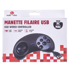 Manette de jeu USB forme megadrive 6 boutons Freaks & Geeks PC/MAC image-1