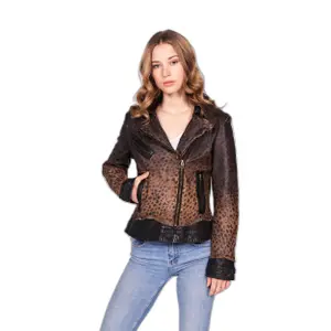 Lederjacke Frau Freaky Nation Miss Cheetah image-1