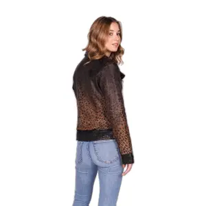 Lederjacke Frau Freaky Nation Miss Cheetah image-4