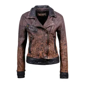 Lederjacke Frau Freaky Nation Miss Cheetah image-0