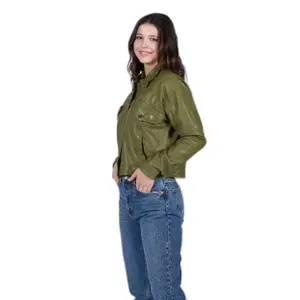 Lederjacke Frau Freaky Nation Natural Star image-4