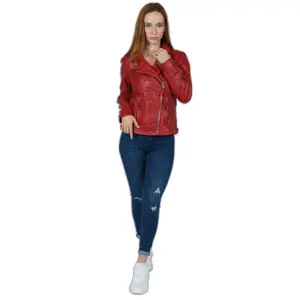 Lederjacke Frau Freaky Nation Aliet ST image-2