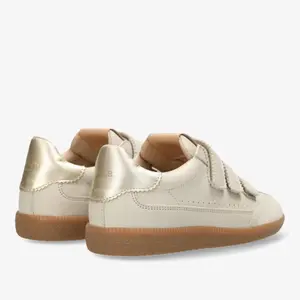 Metallic Effect Leather Trainers Women Fred de la Bretoniere Pearl Valencia image-2