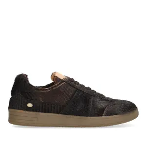 Leather Snake Print Pony Effect Trainers Women Fred de la Bretoniere Zazza Ella