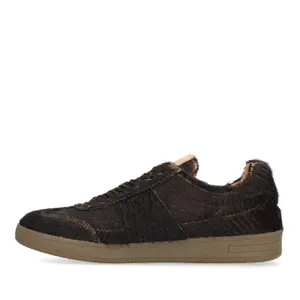 Leather Snake Print Pony Effect Trainers Women Fred de la Bretoniere Zazza Ella image-3