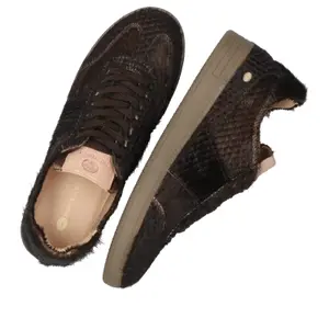 Leather Snake Print Pony Effect Trainers Women Fred de la Bretoniere Zazza Ella image-4