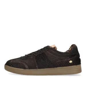 Leather Snake Print Pony Effect Trainers Women Fred de la Bretoniere Zazza Ella image-6